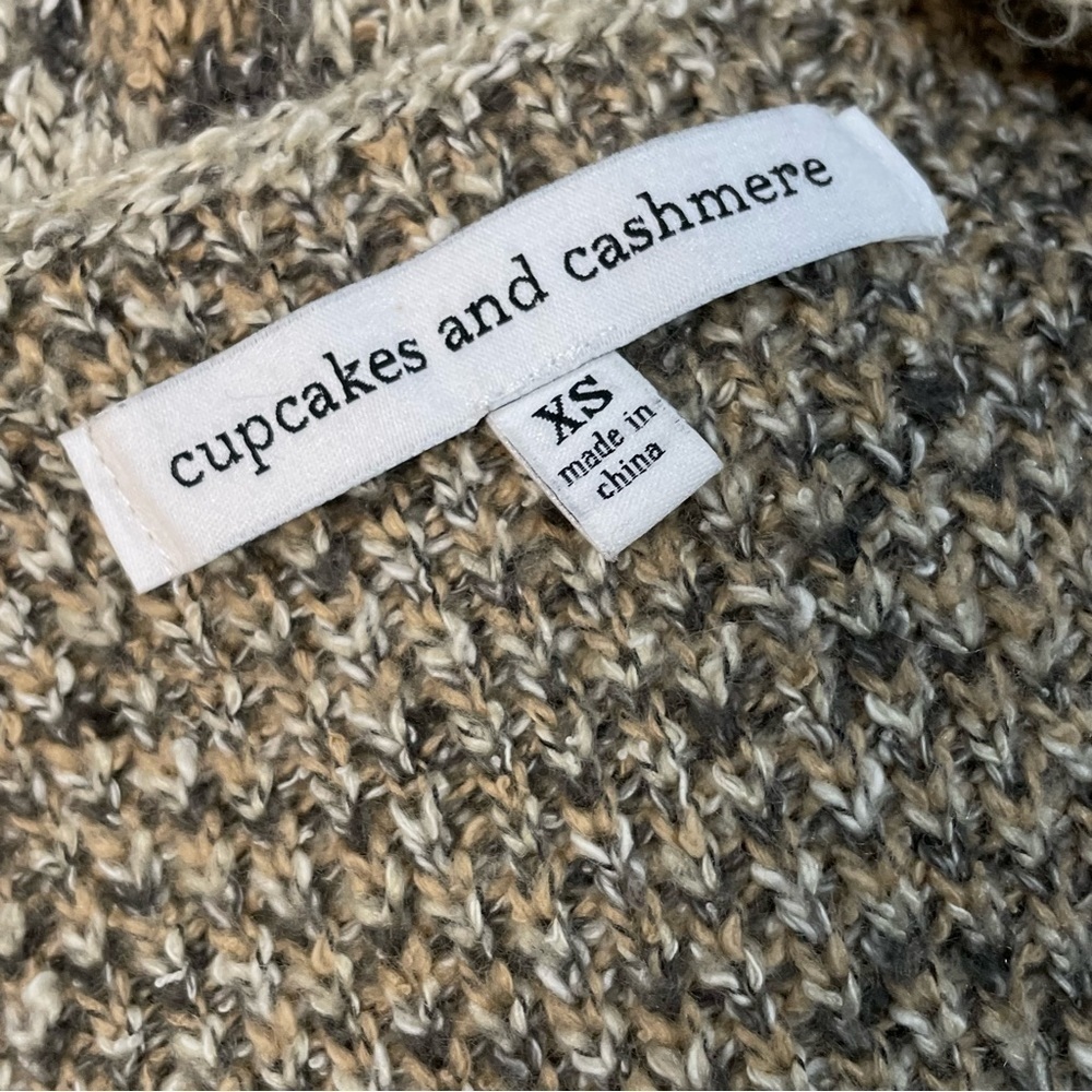 Anthropologie Cupcakes and Cashmere Jacquard Leopard Knit Cardigan Animal Print - Picture 5 of 10